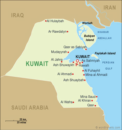 South Khaitan Kuwait map